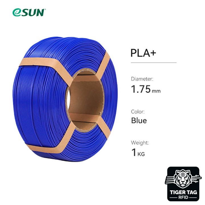 eSun - PLA+ - Bleu (Blue) - 1,75 mm - 1 kg Refill avec RFID TigerTag |
