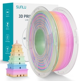 Sunlu - Silk PLA+ - Sorbet Bubblegum (Rainbow 04) - 1,75 mm - 1 kg | E