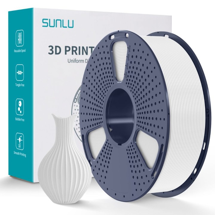 Sunlu - PLA+ - Blanc (White) - 1,75 mm - 1 kg | Espace Maker