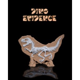 Dino Evidence – Fossile De T-Rex Squelette Sur Socle Rocheux