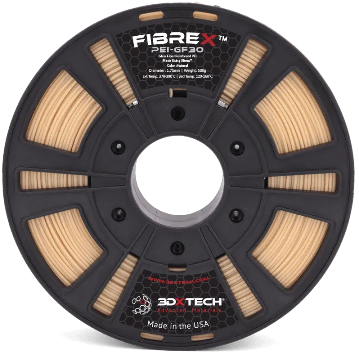 3DXTech - FibreX - PEI+GF30 (Made using Ultem PEI) - Natural - 1.75 mm - 500 g