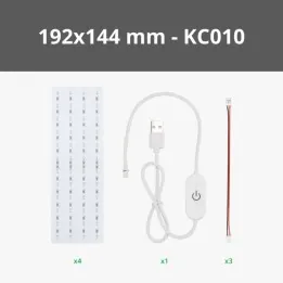 Bambu Lab - Kit de rétroéclairage LED Lithophane (4PCS) - 192 x 144 mm
