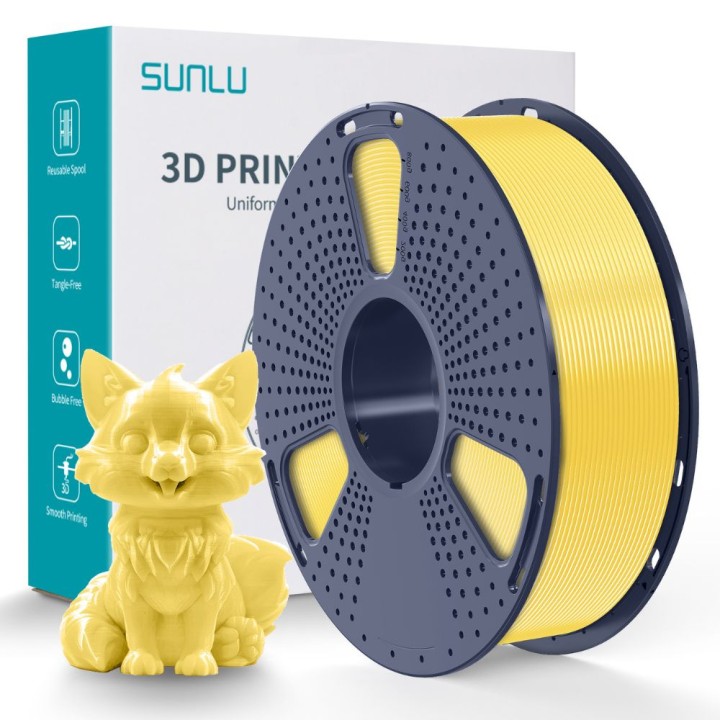 Sunlu - PETG - Jaune Citron (Lemon Yellow) - 1,75 mm - 1 kg | Espace M