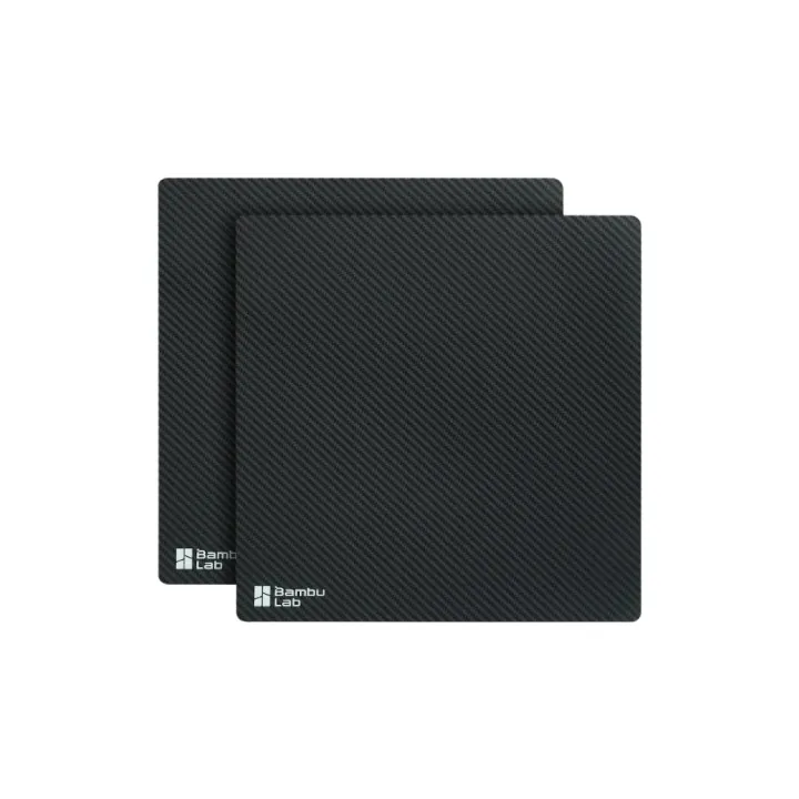 Bambu Lab - Séries X1/X2/P1/P2/A1 - Feuille d'effet 3D Fibre de Carbone (Carbon Fiber Surface Sheet) - 2 pcs