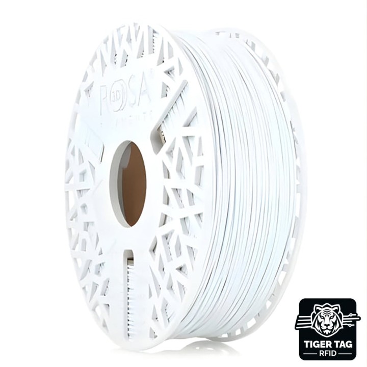 Rosa3D - ABS+ Matt Blanc (White) - 1,75 mm - 1 kg avec RFID TigerTag |