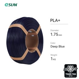eSun - PLA+ - Bleu Foncé (Dark Blue) - 1,75 mm - 1 kg Refill avec RFID