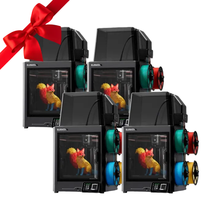 Elegoo - Pack4 x Centauri Carbon 2 Combo - Imprimante 3D avec Multicolore CC2 + CANVAS