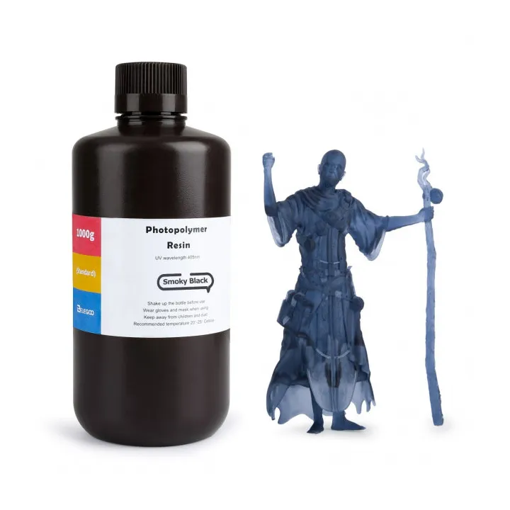 ELEGOO - Résine UV ABS-Like - Noir (Smoky Black) - 1 kg