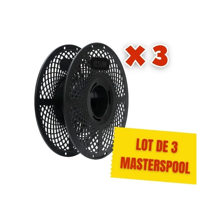 eSun - Lot de 3 eSpool+ 2.0 Noire - MasterSpool Bobine Réutilisable (Reusable Spool) ♻️ Consignées