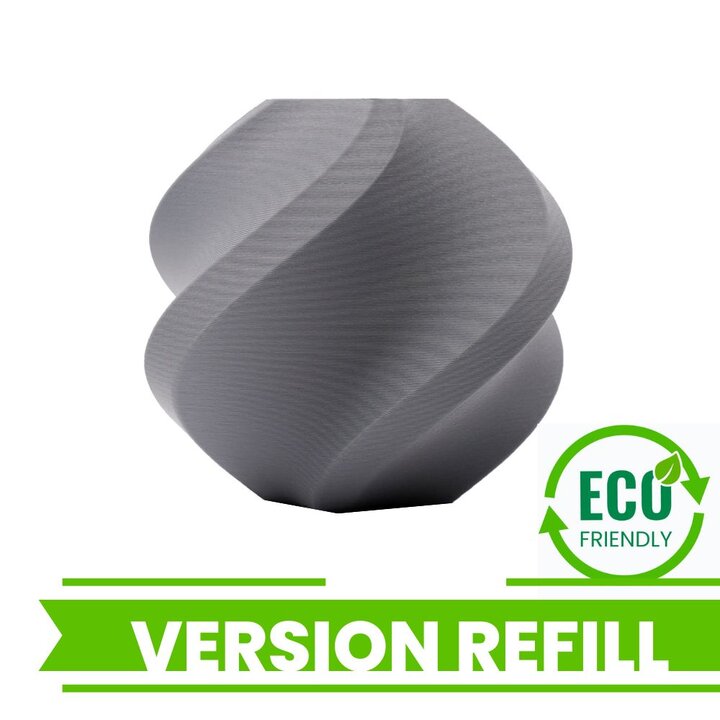 Bambu Lab - PLA Mat - Gris Cendré - 1,75 mm - 1 kg Recharge | Mai