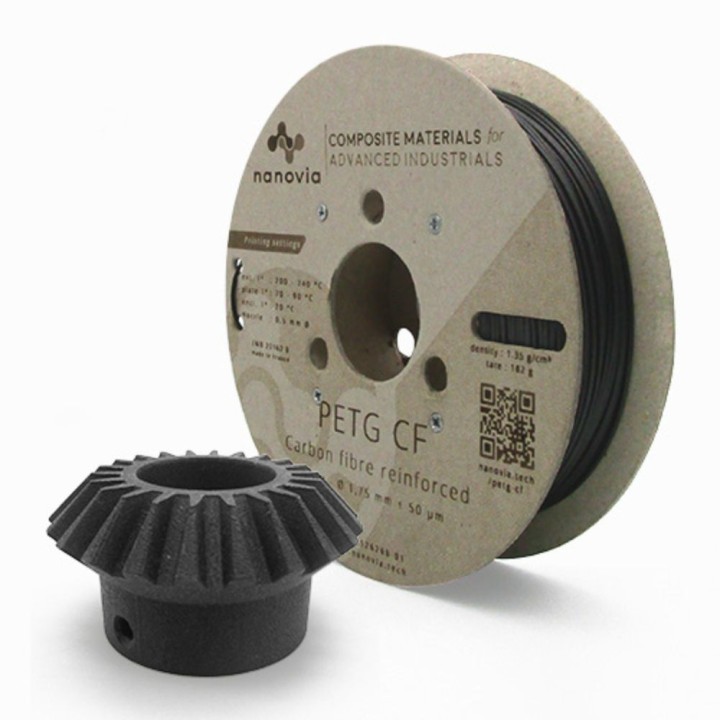 Nanovia - PETG CF - Noir- 1,75 mm - 500 g | Espace Maker