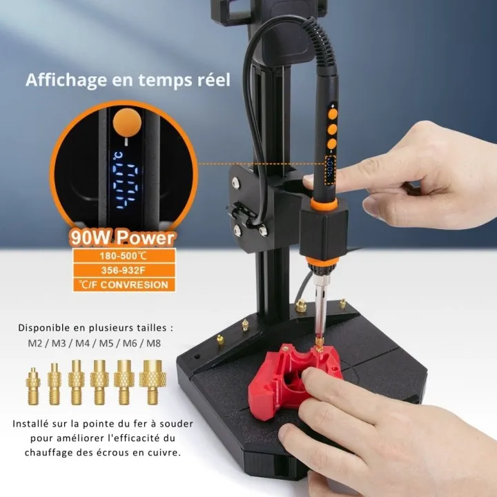 Mintion - Set d'Insertion Thermique Pour Impression 3D (Nutopress Heat Set Insert Tool) for CNC Kitc