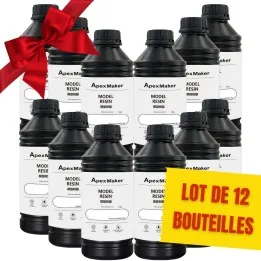 Pack ApexMaker - 12x Résine Standard (Model Resin) - Blanc (White) - 1 kg