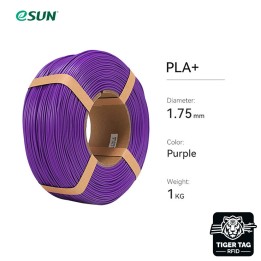 eSun - PLA+ - Violet (Purple) - 1,75 mm - 1 kg Refill avec RFID TigerT
