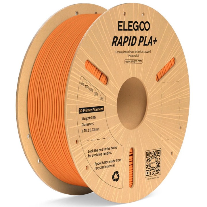 Elegoo - Rapid PLA+ - Orange - 1,75 mm - 1 kg | Espace Maker
