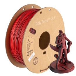 Polymaker - PolyTerra Dual PLA - Shadow Red - Rouge/Noir (Red/Black) -