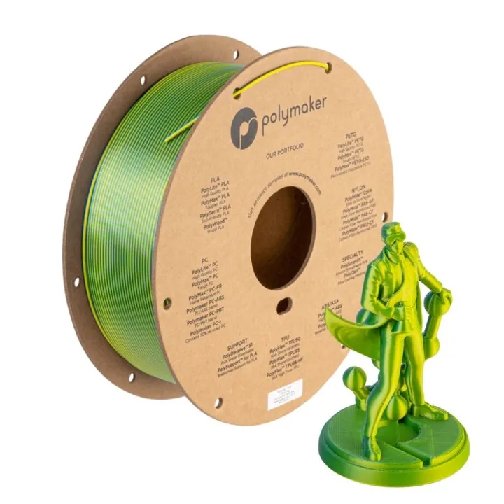 Polymaker - PolyLite Dual Silk PLA - Caméléon (Chameleon) - 1,75 mm - 1 kg