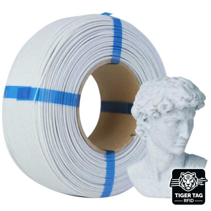 Jamg He - PLA Marble - Blanc (White) Effet pierre Naturel- 1,75 mm - 1