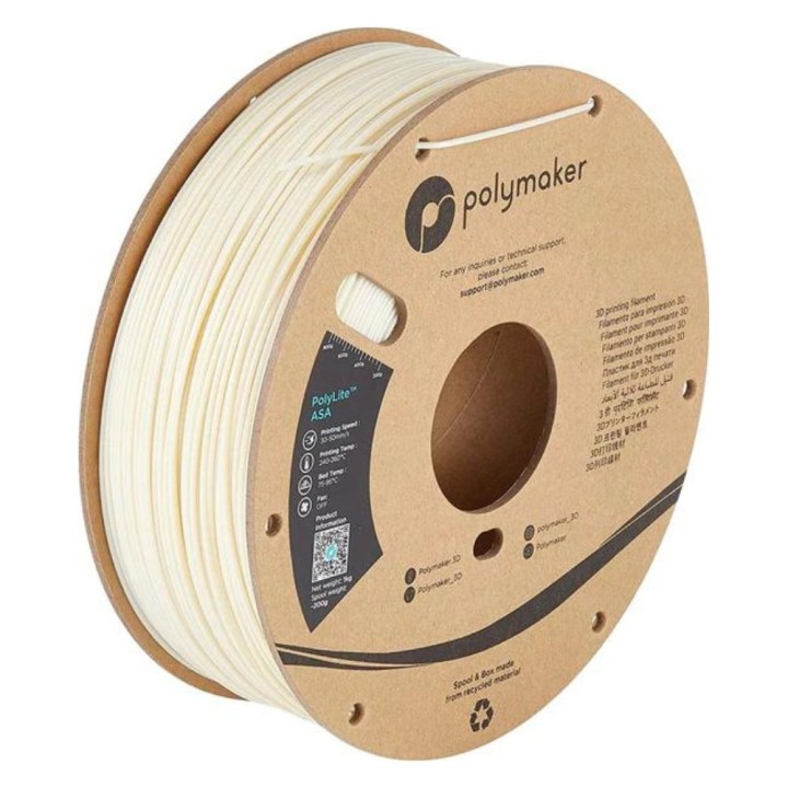 Polymaker - PolyLite ASA - Naturel (Natural) - 1,75 mm - 1 kg | Espace