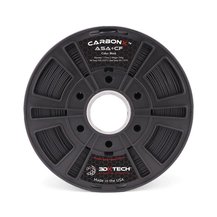 3DXTech - CarbonX ASA+CF - Noir (Black) - 1.75 mm - 750 g | Espace Mak