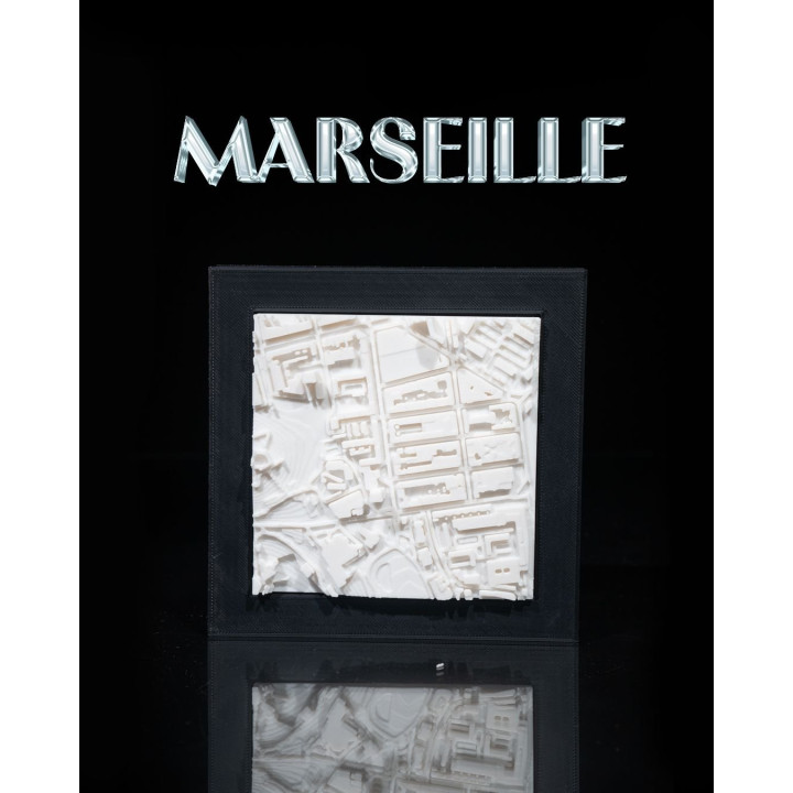 Carte 3D De Marseille – Maquette Urbaine Décorative Du Vieux-Port