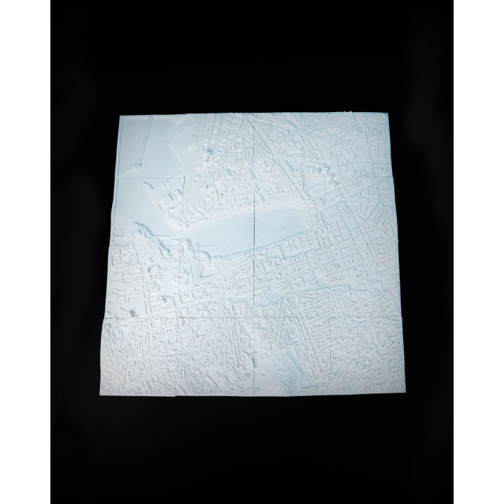 Carte 3D De Marseille – Maquette Urbaine Décorative Du Vieux-Port
