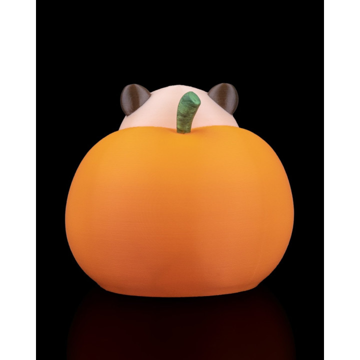 Capybara Gamer – Figurine Décorative Capybara Avec Console & Pouf Orange