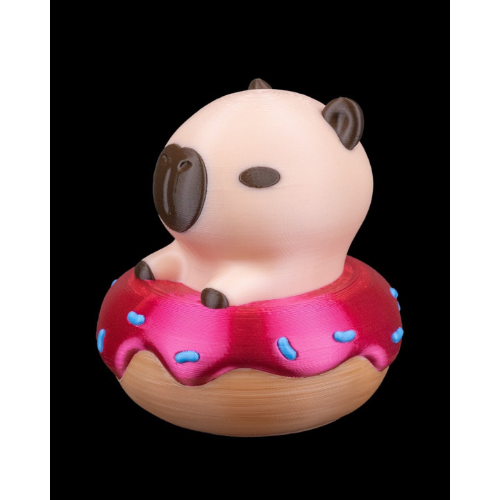 Donut Disturb – Figurine Capybara Sur Donut