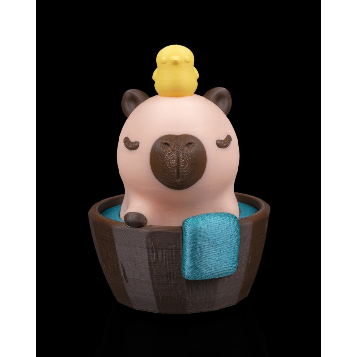 Capybara Au Bain – Figurine Décorative Capybathing