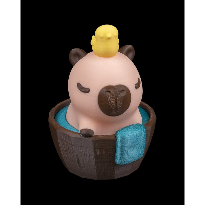 Capybara Au Bain – Figurine Décorative Capybathing