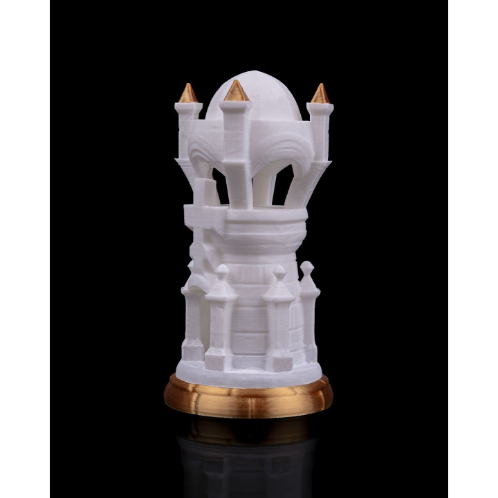 Tour D'Échecs Angélique – Pièce Décorative Fantaisie