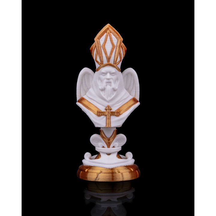 Fou Angélique – Pièce D'Échecs Statuette Évêque Aux Ailes Divines