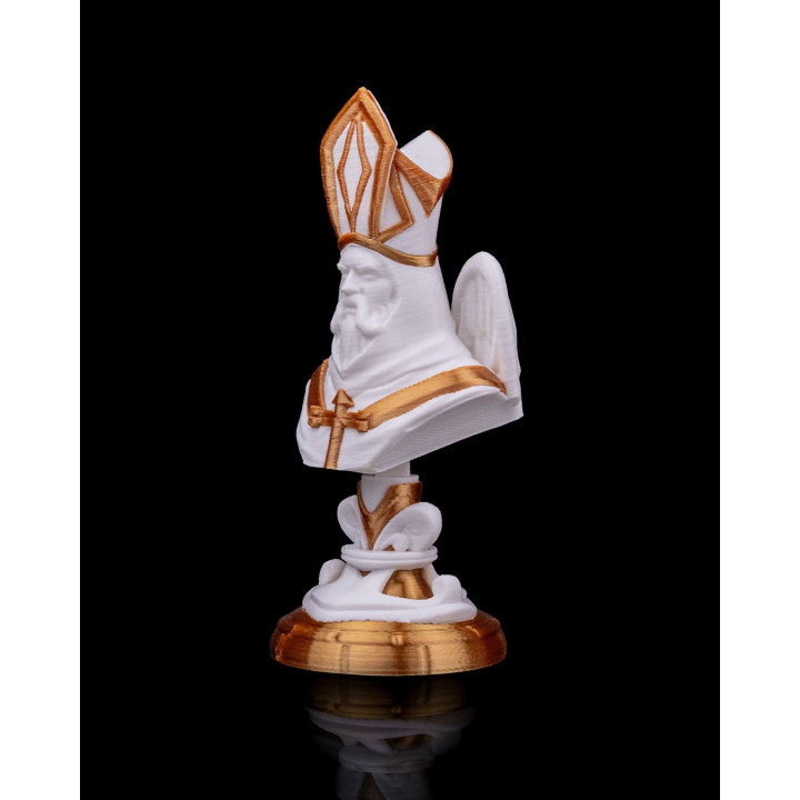 Fou Angélique – Pièce D'Échecs Statuette Évêque Aux Ailes Divines