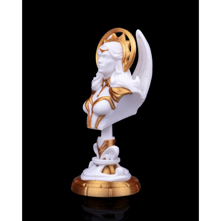 Buste Reine Angélique – Figurine Décorative Blanc & Or
