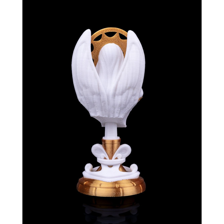 Buste Reine Angélique – Figurine Décorative Blanc & Or