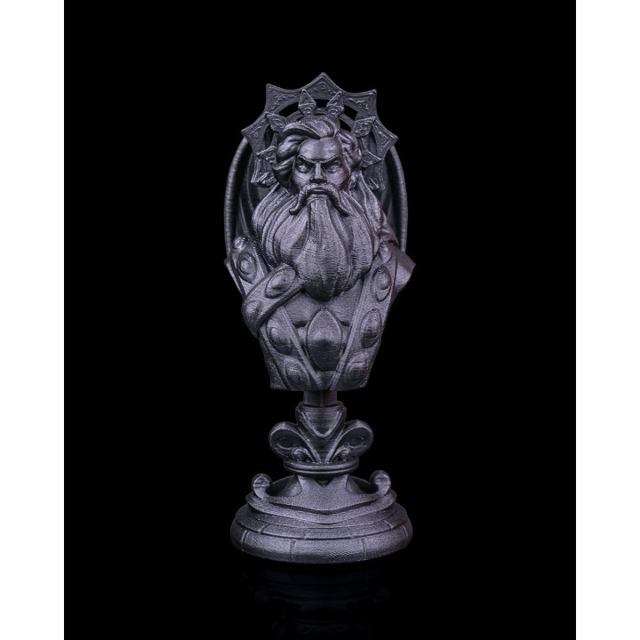 Buste Roi Angélique – Figurine Décorative Blanc & Or