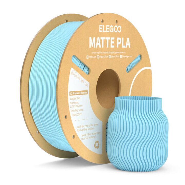 Elegoo - Mat PLA - Bleu Glacé - 1,75 mm - 1 kg | Maison Drabiec