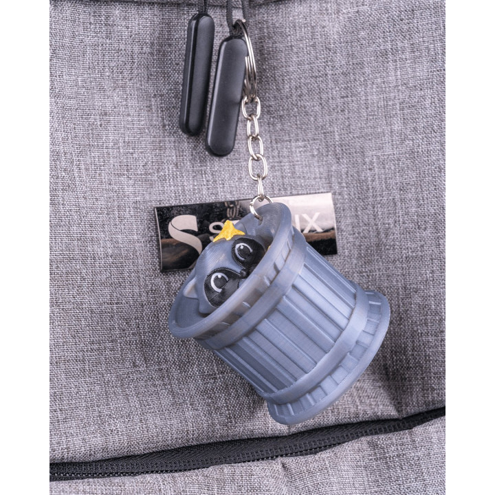 Raton Laveur Fidget – Poubelle Surprise Articulée & Porte-Clés