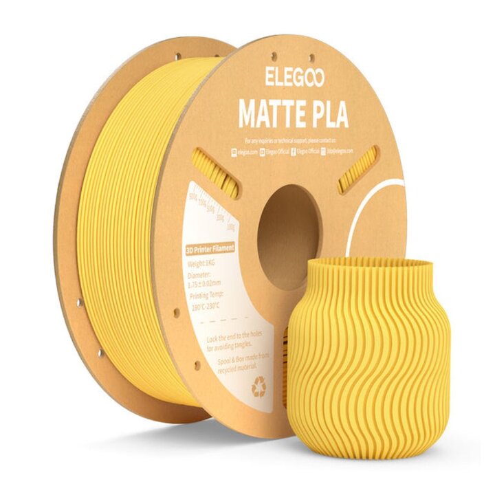 Elegoo - Mat PLA - Jaune Soleil - 1,75 mm - 1 kg | Maison Drabiec