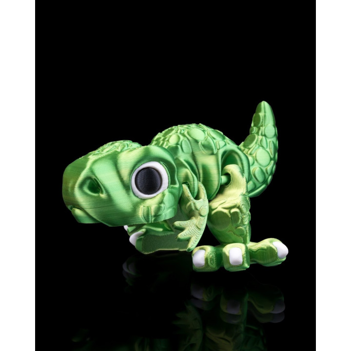 Allosaurus Flexi Dinosaure Articulé – Figurine Verte Brillante