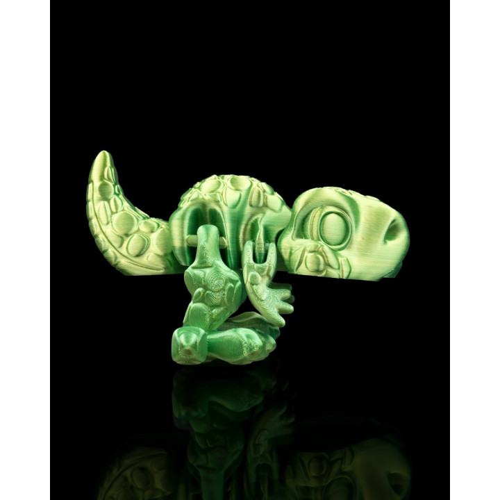 Allosaurus Flexi Dinosaure Articulé – Figurine Verte Brillante
