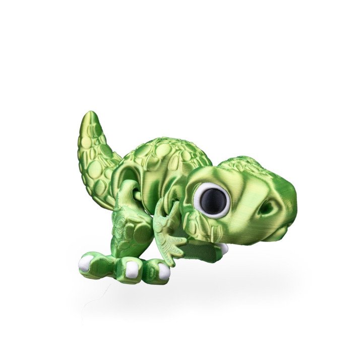 Allosaurus Flexi Dinosaure Articulé – Figurine Verte Brillante