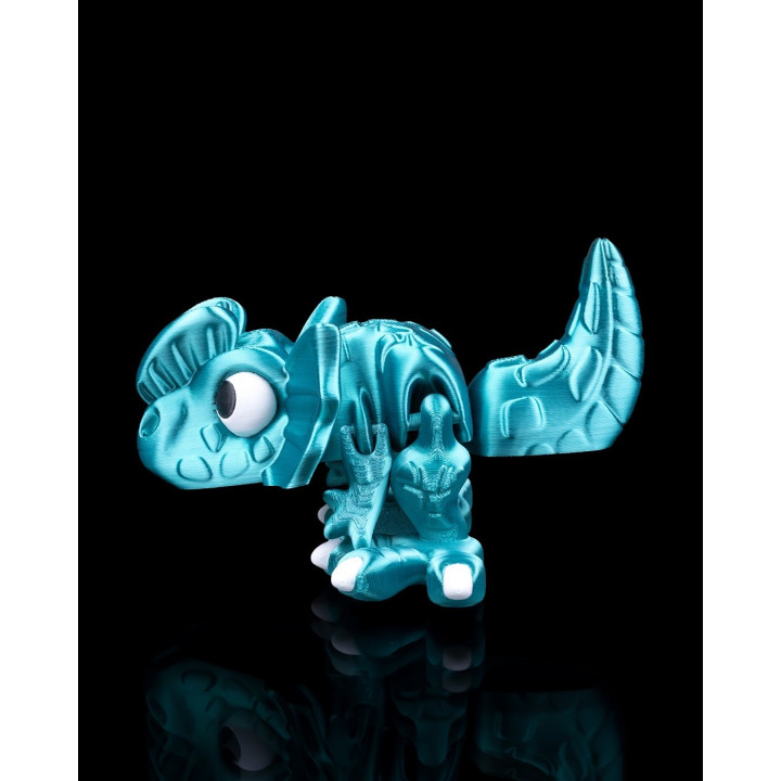 Dilophosaurus Flexi – Dinosaure Articulé Turquoise Nacré