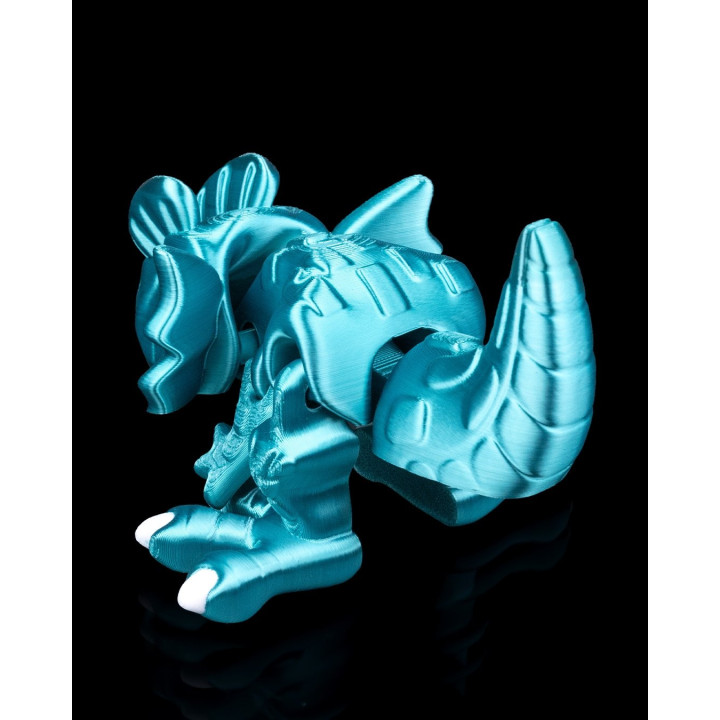 Dilophosaurus Flexi – Dinosaure Articulé Turquoise Nacré