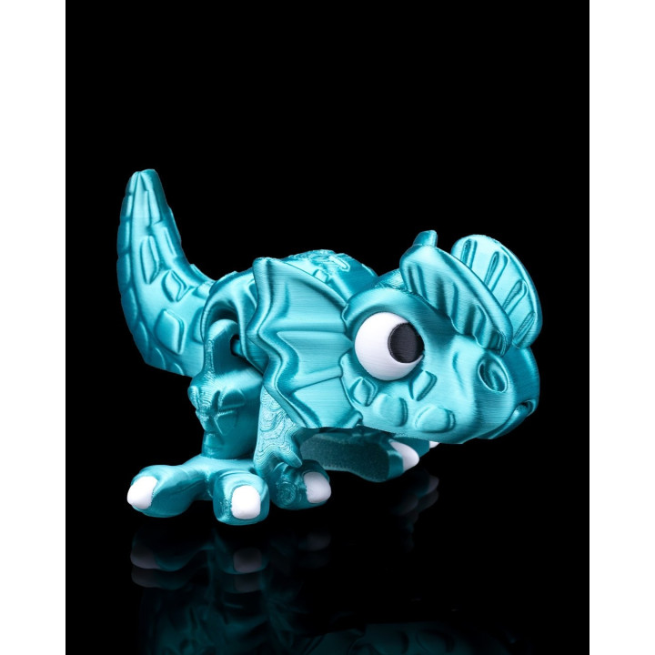 Dilophosaurus Flexi – Dinosaure Articulé Turquoise Nacré
