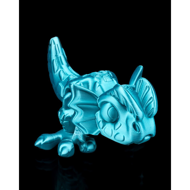 Dilophosaurus Flexi – Dinosaure Articulé Turquoise Nacré