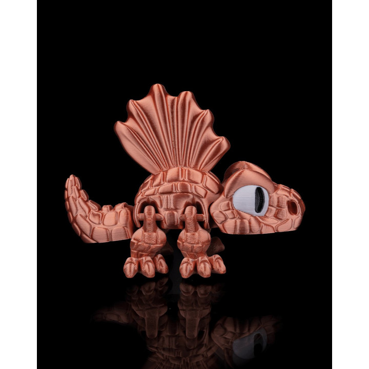 Dimétrodon Flexi Articulé – Figurine Préhistorique Cuivre