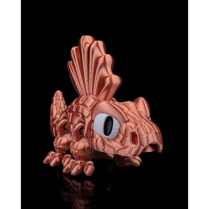 Dimétrodon Flexi Articulé – Figurine Préhistorique Cuivre