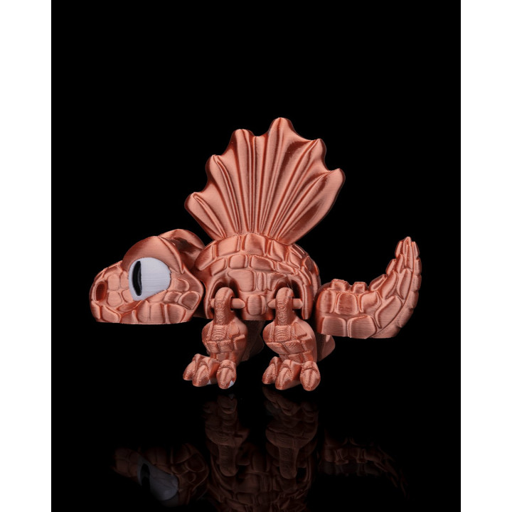 Dimétrodon Flexi Articulé – Figurine Préhistorique Cuivre