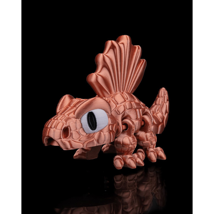 Dimétrodon Flexi Articulé – Figurine Préhistorique Cuivre